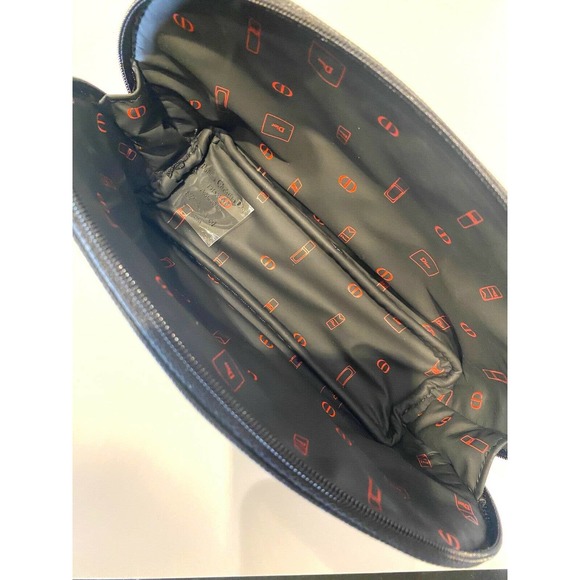 NEW DIOR BEAUTY Black & Red CD Logo MAKEUP POUCH COSMETIC BAG - Picture 7 of 8